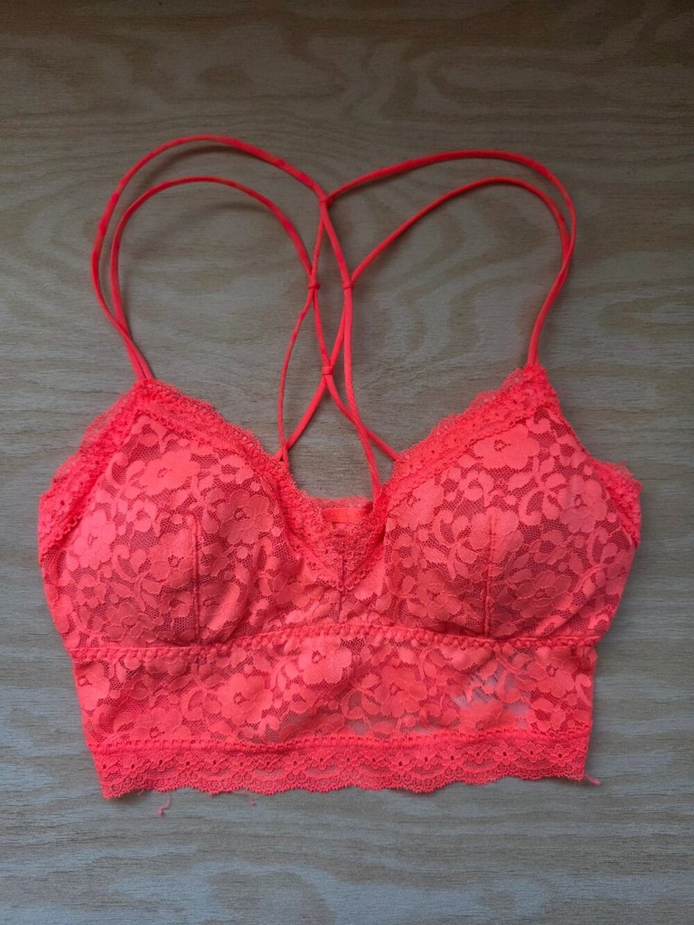 Gilly Hicks S Bright Pink/Red Bralette